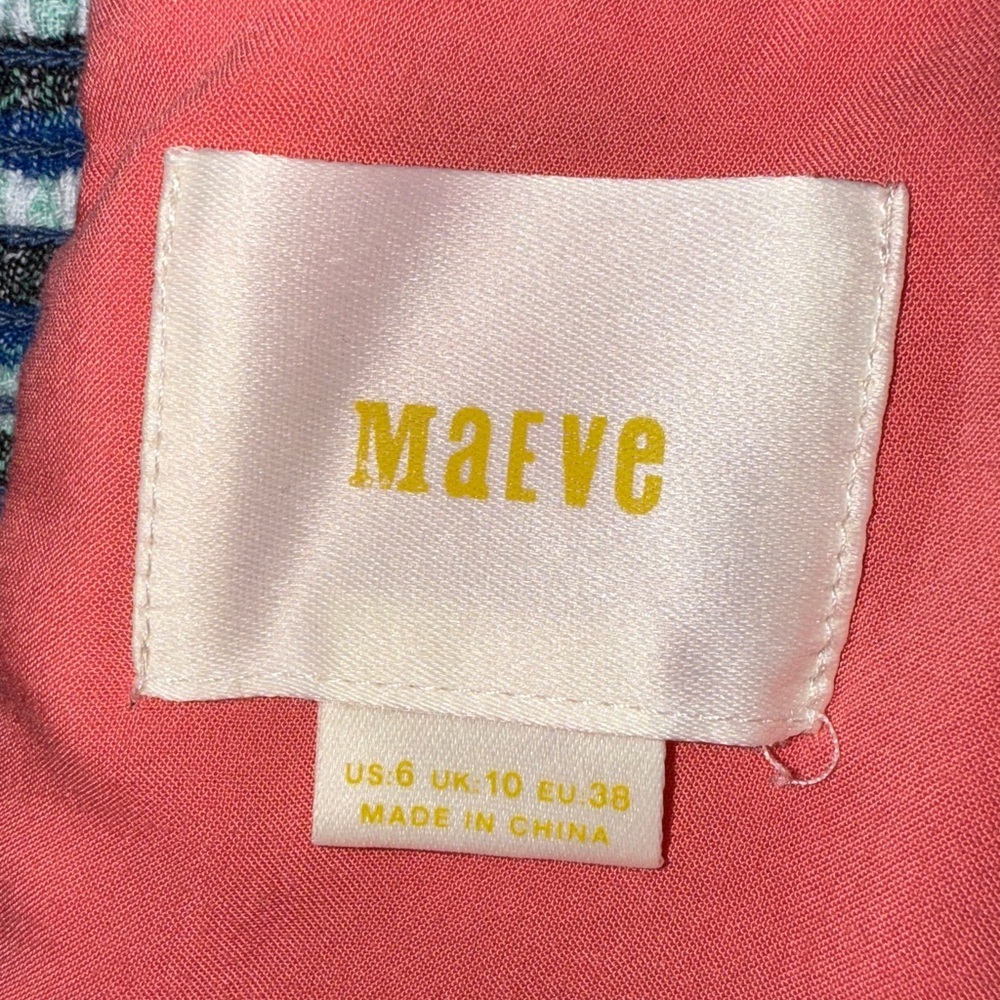 Anthropologie Maeve Waverly Gingham One Shoulder Dress Size 8 - Picture 9 of 9